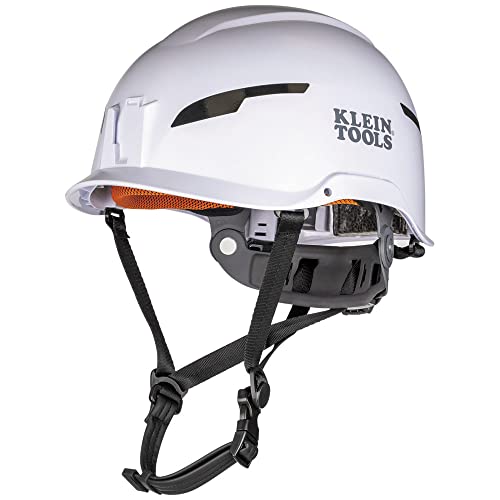 Klein Tools 60564 - Casco de seguridad tipo 2, protección de 20 kV, sin ventilación, clase E, color blanco