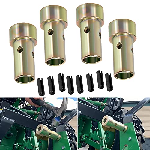 Juego de bujes adaptadores de enganche rápido para tractor de 3 puntos de categoría II, 2 pares