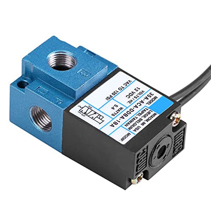 Válvula solenoide de 12 V CC 3 puertos Mac válvula electromagnética de control de impulso 35A-ACA-DDAA-1BA