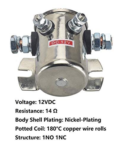 Relé solenoide de servicio continuo Max 300A niquelado para cabrestante, carritos de golf, marinos en modelos Rush E-Z-GO de maratón de gas con motores de 2 o 4 ciclos por Lucky Seven