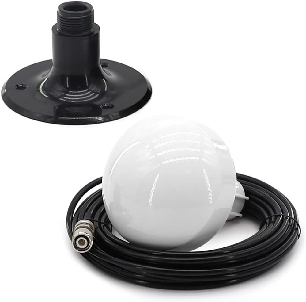 Antena GPS marina reemplazo de antena para Garmin GPSMAP GDU GNC NavTalk Pilot StreetPilot AIS barco navegación receptor Fishfinder Sounder+cable de 26 pies conector TNC adaptador BNC+base de
