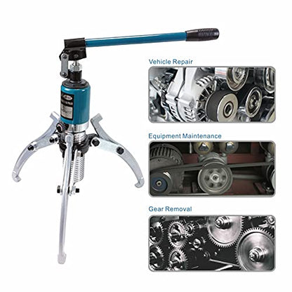 Extractor de engranajes hidráulico Nmaza de 3 mandíbulas de 10 pulgadas, separador de tracción de rodamientos de rueda de 10 toneladas, bomba 3 en 1, máquina de dibujo de tubo de aceite M/caja