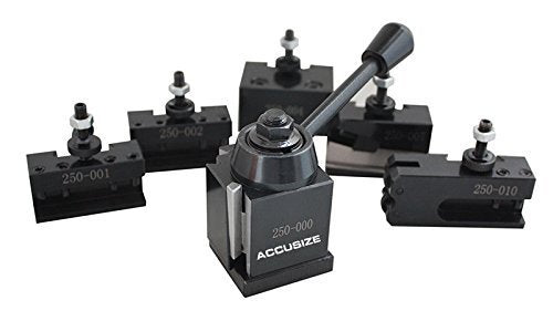 Accusize Industrial Tools OXA Juego de postes de herramientas y paquete de inserción TCMT para mini torno