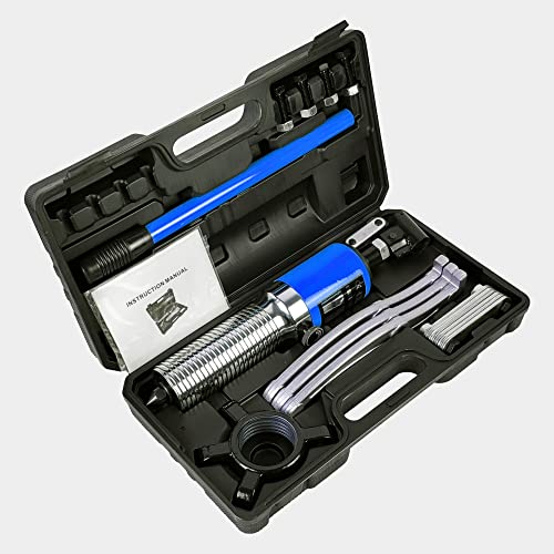 AMZCNC Extractor hidráulico de engranajes de 15 toneladas máx. Extractor hidráulico de capacidad de 2 o 3 mordazas, separador de cubeta de rodamiento, herramienta separadora hidráulica para tirar de cubos, (15T 12 pulgadas de mandíbula)