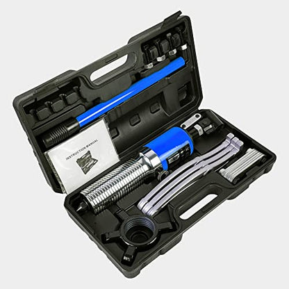 AMZCNC Extractor hidráulico de engranajes de 15 toneladas máx. Extractor hidráulico de capacidad de 2 o 3 mordazas, separador de cubeta de rodamiento, herramienta separadora hidráulica para tirar de cubos, (15T 12 pulgadas de mandíbula)