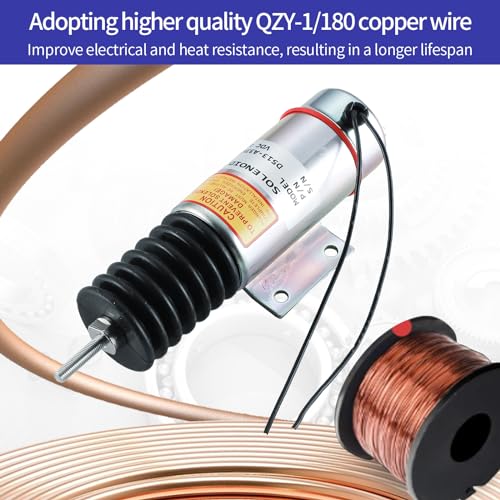 D513-A32V12 - Solenoide de apagado de combustible 2001-12E2U1 D513A32V12 de repuesto para Trombetta Genie JLG Stop solenoide 12VDC