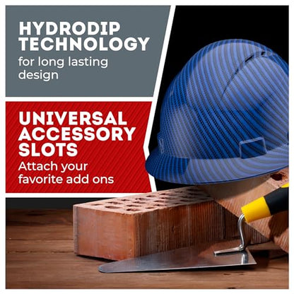 Acerpal Casco duro OSHA con diseño de fibra de carbono ventilada de ala completa con suspensión de 6 puntos (opciones 1)