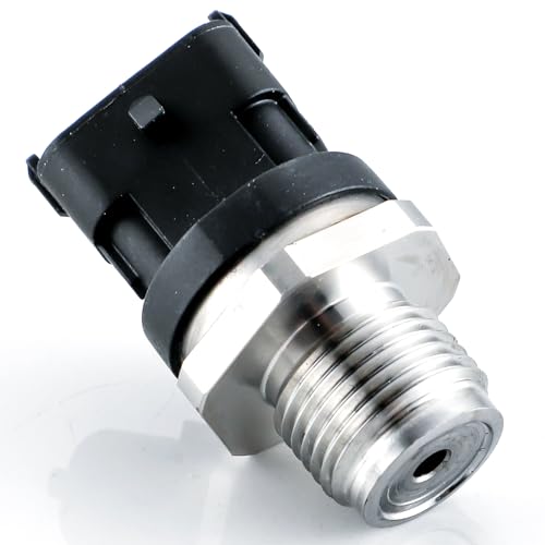 0281006327 Sensor de presión de riel de combustible de inyección de combustible 0281002850 5261237 compatible con Cummins Cargo ISB 4.5 ISB 6.7 motor diesel de repuesto para Dodge Ram 2500 3500 6.7L