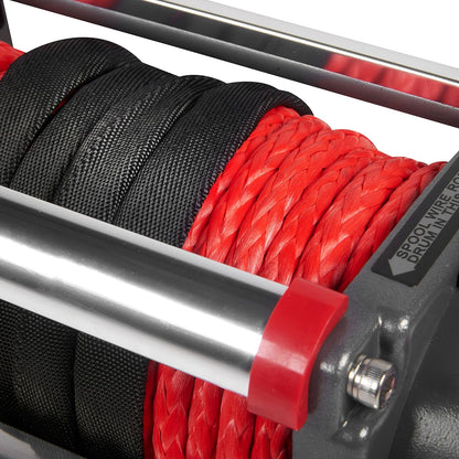 Warrior Winches Samurai 8,000 lbs 12v cabrestante eléctrico con cable de acero: perfecto para Jeep Wranglers, camiones, ATV y aventuras todoterreno. Controles inalámbricos