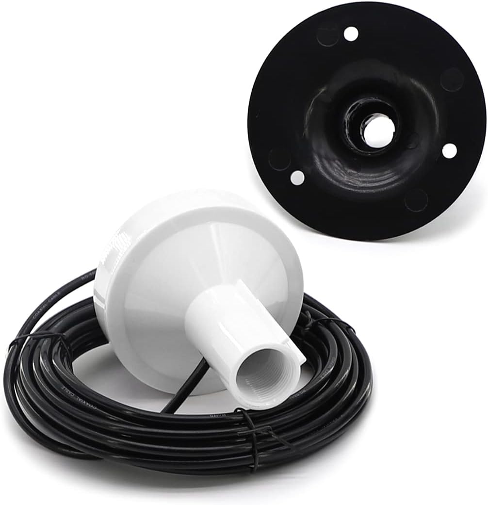 Antena GPS marina reemplazo de antena para Garmin GPSMAP GDU GNC NavTalk Pilot StreetPilot AIS barco navegación receptor Fishfinder Sounder+cable de 26 pies conector TNC adaptador BNC+base de