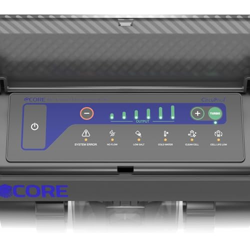 CircuPool Sistema de clorador de sal CORE35 | 8 años de garantía del fabricante | Sin penalización de instalación DIY | Titanio de EE. UU. | Salida CL de 1.4 libras | Generador electrónico de cloro