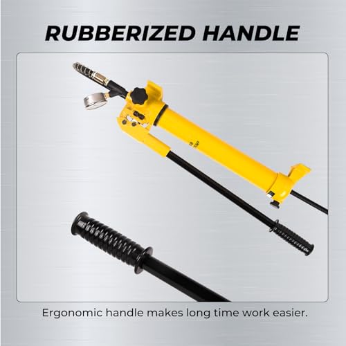 LFGUD Bomba de mano hidráulica de 900 cc 10000 Psi Bomba de elevación hidráulica manual de acción única CP-700B Bomba de elevación hidráulica con medidor de presión