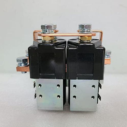 DC SPDT Motor Contactor de inversión 24V Bobina 200A Reemplazar Albright SW182 Cambio Solenoide Relé de polaridad inversa Interruptor de polaridad inversa Carretilla elevadora Vehículo eléctrico Manejo de materiales Carrito de golf Portador de personal