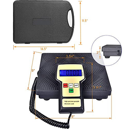 Wale&Morn RCS-200 libras báscula de refrigerante digital de alta precisión A/C Báscula de carga de refrigerante digital con estuche