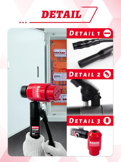 AMZCNC - Kit de perforación hidráulica de rotación de 360° de 1/2 a 2 pulgadas (TPA-8 rojo)