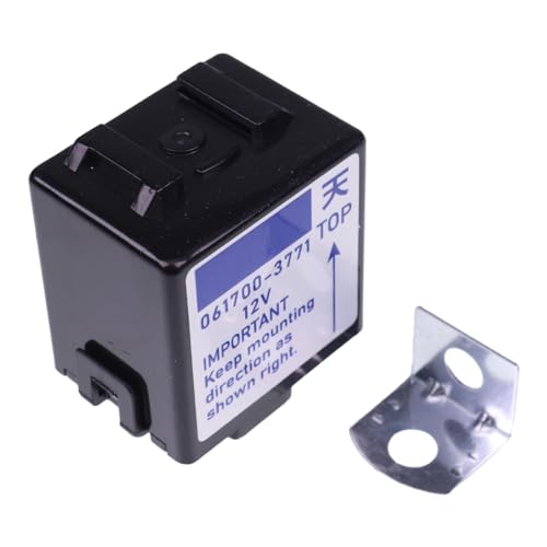 HOLDWELL Relé de parada solenoide de relé de retardo de tiempo de 12 V 061700-3770 0617003770 compatible con el motor Denso Kubota B1550D B1550HST B1750HST B2150E B7410D BX1830D BX2200D BX2330D 115D
