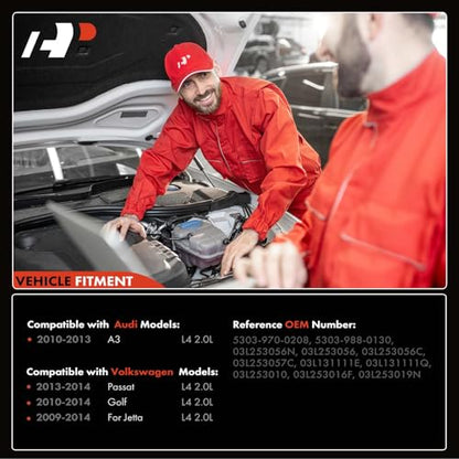 A-Premium - Kit completo turbocompresor turbocompresor, con junta, compatible con Audi A3 2010-2013 y Volkswagen Jetta 2009-2014, Beetle 2013-2014, Golf 2010-2014, 2.0L Diesel, reemplazo#