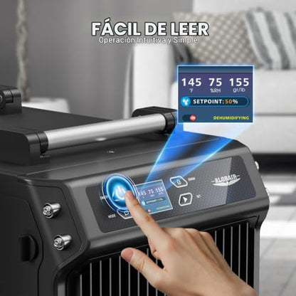 ALORAIR Galaxy 85P Deshumidificadores de espacio de acceso con bomba, deshumidificador comercial de 180 pintas para sótanos con manguera de drenaje, deshumidificador para espacios de arrastre de la industria con