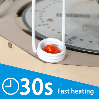 Solary - Herramienta de calentador de inducción magnético de mano de 1200 W y 110 V con 12 bocinas para extracción de tornillos oxidados (verde)