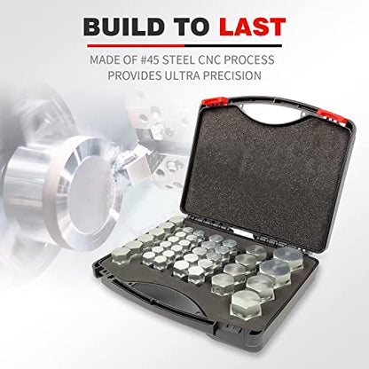 Juego de 72 piezas JIC de 37° de tapa y enchufe para manguera y tubo de manguera, juego de tapa hidráulica y enchufe de acero galvanizado 45# con rosca de precisión tamaños de tablero -04-06