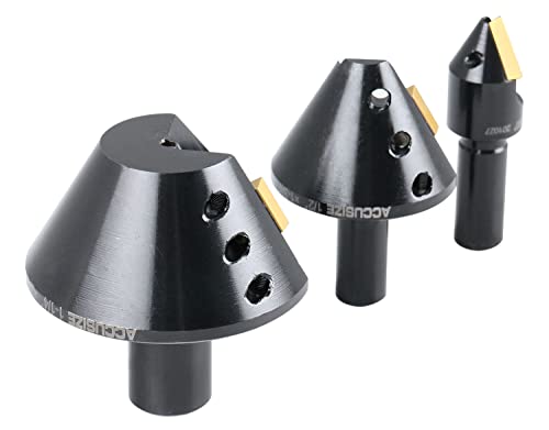 accusizetools - 3 pcs/set avellanador cónico de carburo indexable Set 60 grados, 1/10,2 cm 1/5,1 cm 1 - 1/10,2 cm # 0046 - 0960