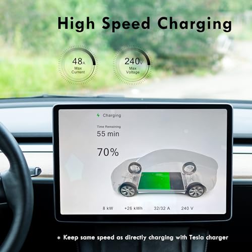 Cable de Extensión para Cargador Tesla 20 pies 50A 240V 12KW, Compatible con Tesla Gen 3 y Todos los Modelos, Incluyendo Cybertruck