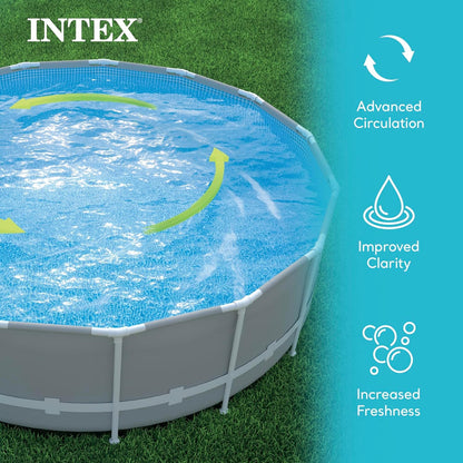 INTEX QS1200 Sistema de cloro de agua salada, para piscinas sobre el suelo, mantiene la claridad del agua, voltaje de 110 a 120, piscina de 15,000 galones