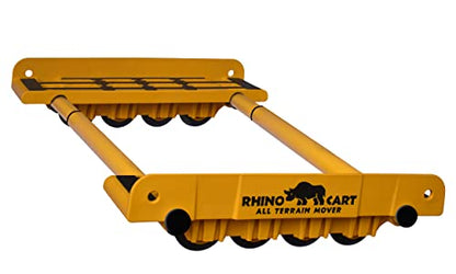 Rhino Cart All Terrain Mover - Carro rodante móvil todo terreno para aparatos pesados, muebles y manejo de materiales de construcción con capacidad de carga de 2,000 libras, ocho ruedas de uretano