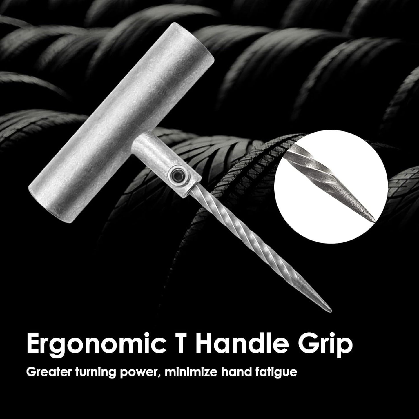 Handfly - Kit de reparación de neumáticos de alta resistencia, kit de 39 tapones de neumáticos para coche, motocicleta, camión, tractor, remolque, RV, ATV, ARB, SUV