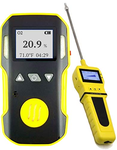 FORENSICS DETECTORS FD - Analizador detector de oxígeno O2 + bomba con sonda de FORENSICS - Calibrado NIST de Estados Unidos - Recarga USB - Alarmas de sonido, luz y vibración - 0-30% O2 -