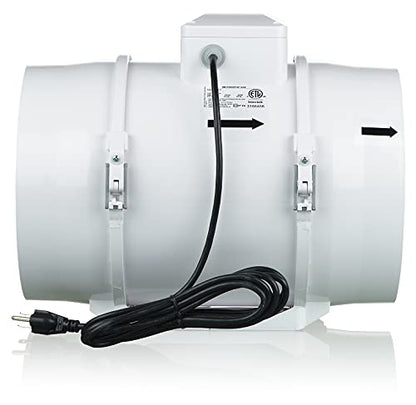 VENTS-US Ventilador en línea TT 315 de 12-3/8 pulgadas para conductos con aplicación de alta presión estática: soluciones ideales para suministro multiusos o uso de escape en ventilación residencial y comercial