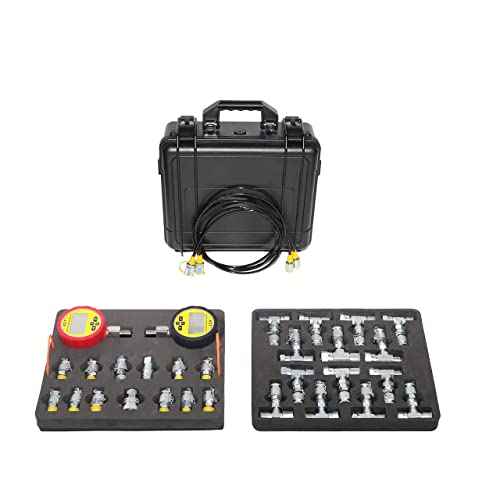 XZT Kit de acoplamiento de prueba de presión hidráulica digital de 70 K, medidor de presión, manguera de prueba, punto de prueba para reparación de maquinaria de construcción de excavadoras