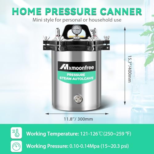 Autoclave de laboratorio 12L, autoclave de vapor portátil para equipos de laboratorio, medio de cultivo, cristalería, tarro de conservas 110v