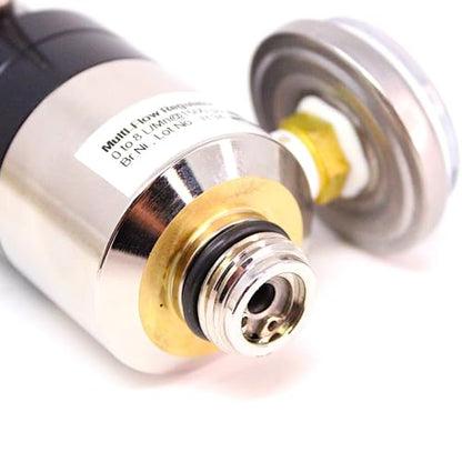Adjustable Calibration Gas Regulator | Preset Flow 0.0-8.0 LPM | Compatible with GASCO, RAE, RKI, BW, Industrial Scientific, Forensics Detectors, CTI, MESA, AIRGAS | Nickel Plated Brass | C10 #NB-050-C10