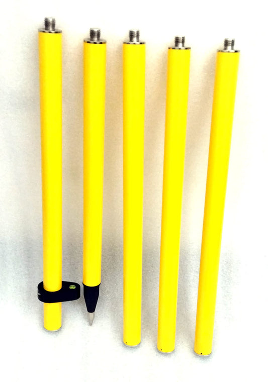 Poste de prisma de encuesta de 2,5 m de longitud GPS de aluminio desmontable de 5 secciones, barra GPS GNSS - PP2.5