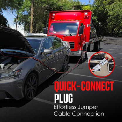 K KRIËGER Cables de Puente 100% Cobre Puro, 30 pies, 2 Calibre, 1000 amperios con Kit de instalación Permanente y enchufes de conexión rápida, Bolsa de Transporte incluida B0BTZ5HNLK