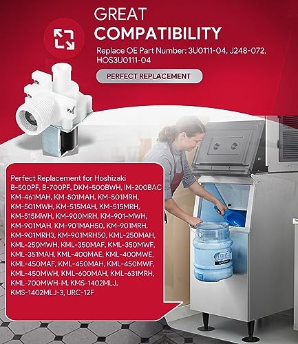 Repuesto para válvula de agua Hoshizaki 3U0111-04, 120V, 60HZ, J248-072, HOS3U0111-04