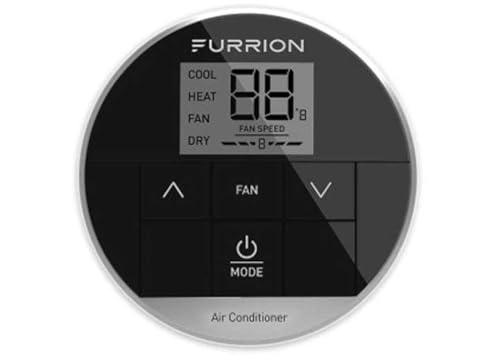 Furrion® - Furrion Chill® Single-Zone Basic Backlit LED Wall Thermostat - Black, 2 Fan Speeds #FACW10ESSA-BL