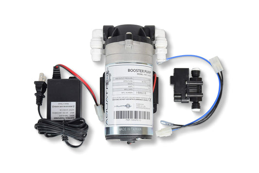 WECO ECON-100P Kit de bomba de refuerzo de agua de ósmosis inversa - Bomba con sensor de presión automático y accesorios de conexión rápida - Compatible con cualquier sistema RO/DI - Aumenta el flujo