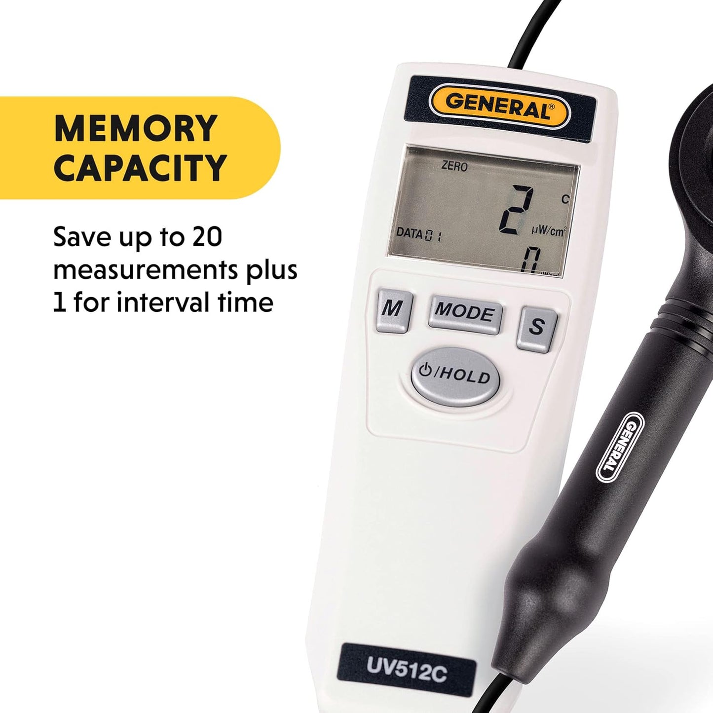 General Tools Medidor de luz ultravioleta UVC digital UV512C, 220 a 270 nM