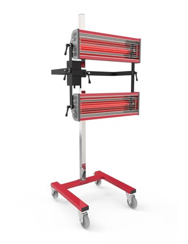 Lámpara de curado de pintura infrarroja Solary – Secador de pintura infrarroja de onda corta con temporizador para cabina de pulverización de pintura de coche, 2100 W