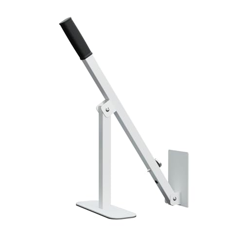 Compactador manual de basura, montado en la pared, compactador de basura en Wheelie, herramienta de compresor de basura de acero resistente para cocina, jardín, restaurante, color blanco