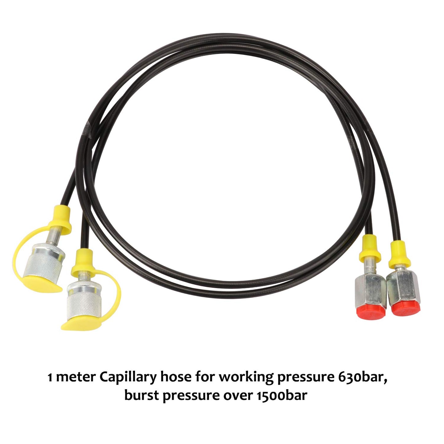 Measureman Kit de prueba de presión digital hidráulica portátil para excavadora, incluye 6 acoplamientos de prueba, 3 manómetros digitales (3500/6000/9000 PSI), 2 mangueras de prueba, embaladas en una