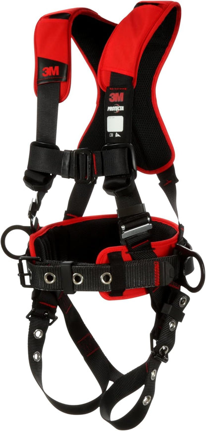 3M Protecta Medium - Arnés de posicionamiento de cuerpo completo con adaptador de red Easy-Link, soporte de cordón de reinicio automático e indicador de impacto