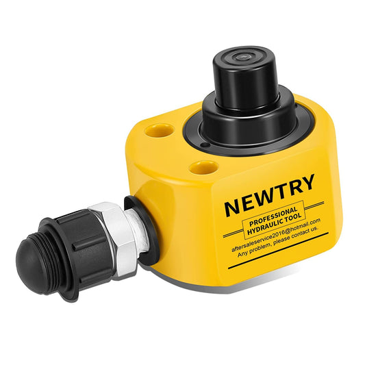 NEWTRY Cilindro hidráulico Ram Jack 30T Cilindro hidráulico Perfil bajo Ram Jack Multisección 2.13 "Cilindro de elevación de carrera Mini, portátil para maquinaria, puente, construcción