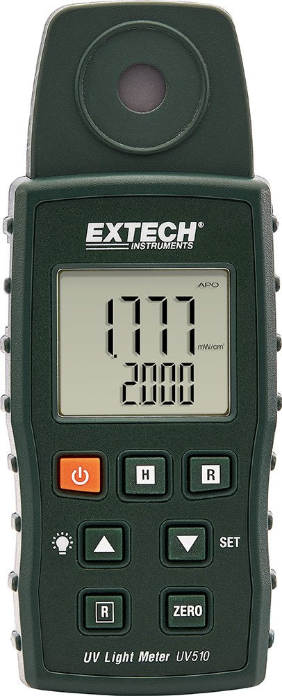 Extech UV510 Verde Medidor de luz - Fotómetro (58 mm, 25 mm, 141 mm, 160 g, AAA, Batería)