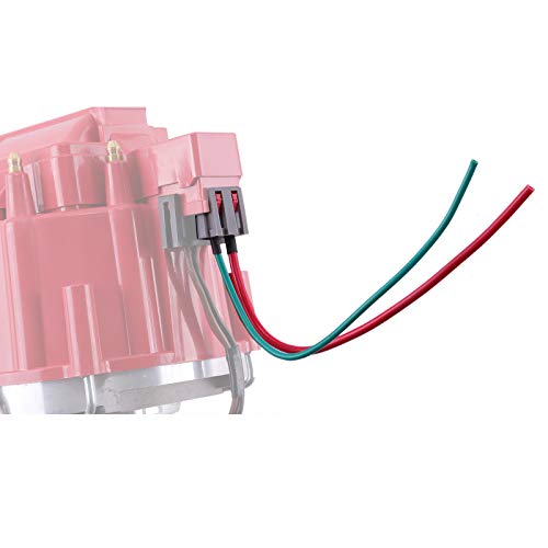 Distribuidor HEI de Rendimiento MAS con Tapa Roja y Kit de Cableado Incluyendo Bobina de 65K Compatible con Chevy 305-454 Chevrolet C10 GMC SBC BBC 350-400 4.3L 5.0L 5.7L 6.6L 7.4L