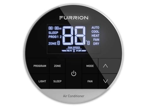 Furrion® - Furrion Chill® Single-Zone Basic Backlit LED Wall Thermostat - Black, 2 Fan Speeds #FACW10ESSA-BL