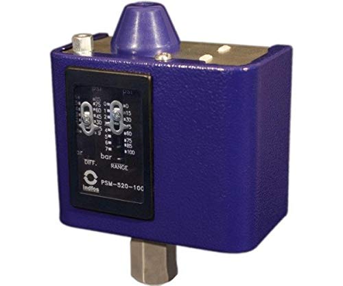 Interruptor de presión mecánico Switzer (rango: 0 a 100 PSI) con conexión de proceso 1/4 BSP para arranque/parada automática de la bomba, sistema de filtración de tratamiento de agua, patines de