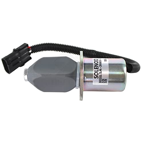 DEEGOOLY SA-3665-12 1753ES-12A6UC3B1S1 - Solenoide de parada de combustible de 12 V para arrancador Cummins Yanmar Kubota Synchro, 3 meses de garantía